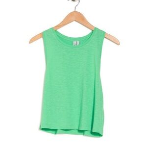 Nordstrom Zella Training Tank Neon Lime Green Size Medium Top Activewear Running